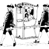 Enclosed sedan chair carried on poles