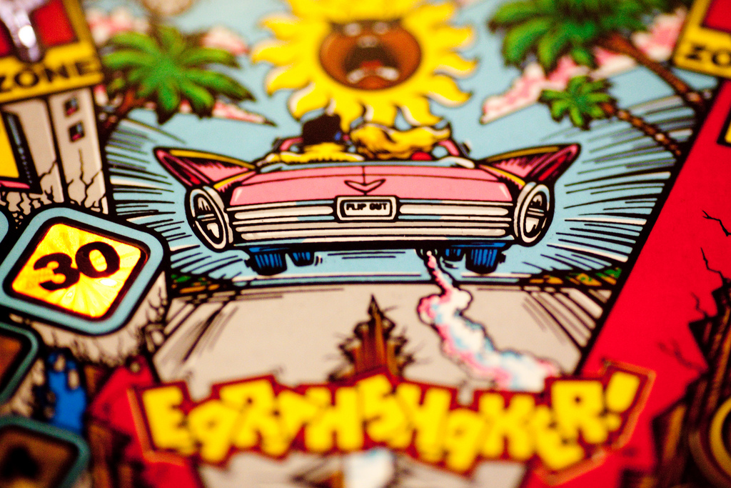 Pink Cadillac on 1989 Williams Earthshaker Pinball Machine