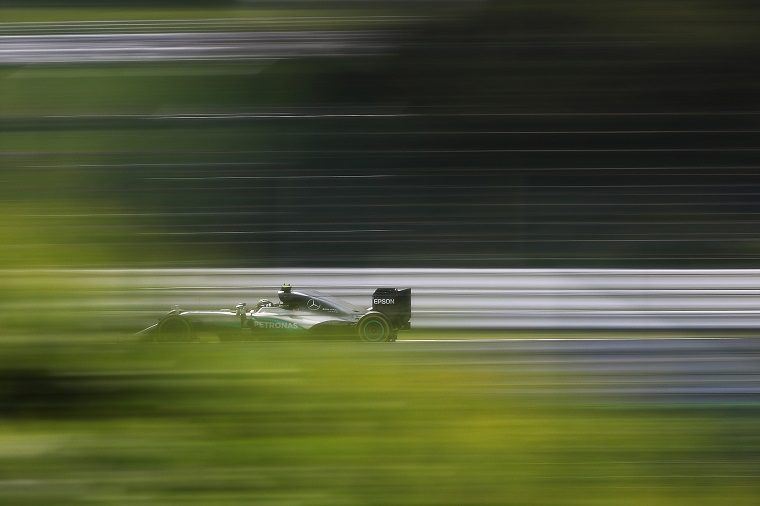 Nico Rosberg racing the 2016 Mercedes F1