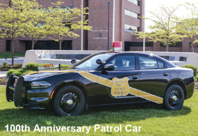 One of the Special Edition black and gold Dodge Charger patrol vehiclesPhoto:Michigan State Police