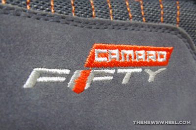 Piloti Chevrolet Camaro Fifty 50 Racing shoe review label stitching