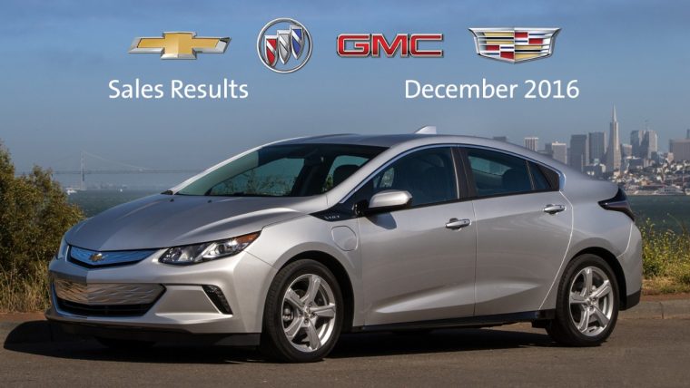 General Motors December 2016 sales report