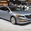 2017 Acura RLX silver sedan car on display Chicago Auto Show