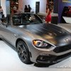 2017 Fiat 124 Spider Abarth gray convertible car on display Chicago Auto Show