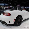 2017 Fiat 124 Spider white convertible car on display Chicago Auto Show