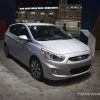 2017 Hyundai Accent Silver hatchback compact car at Chicago Auto Show