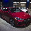 2017 Hyundai Elantra Sport red sedan at Chicago Auto Show