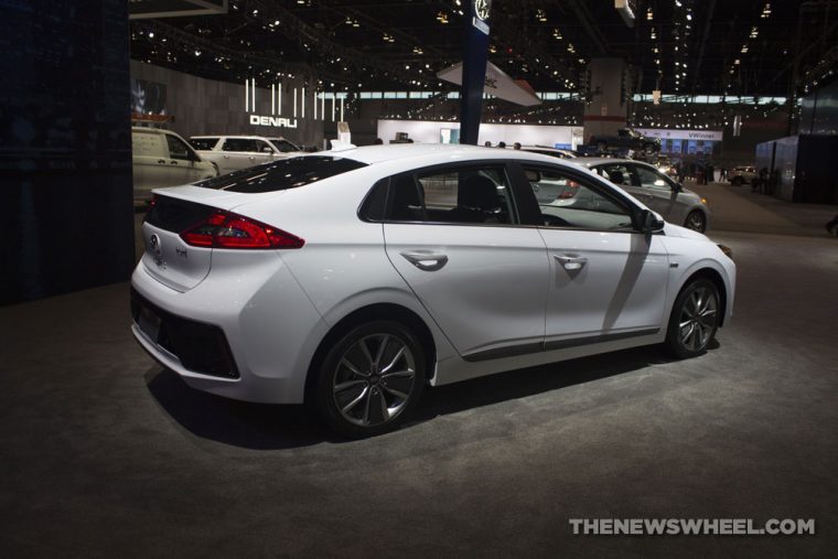 2017 Hyundai Ioniq hybrid electric car EV white Chicago Auto Show