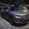 2017 Hyundai Santa Fe Sport crossover silver SUV display Chicago Auto Show