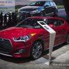 2017 Hyundai Veloster Turbo red car body Chicago Auto Show