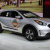 2017 Kia Niro Guinness World Record silver SUV on display Chicago Auto Show