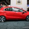 2017 Kia Rio red hatchback on display Chicago Auto Show