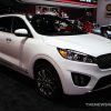 2017 Kia Sorento white SUV on display Chicago Auto Show