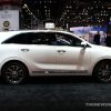 2017 Kia Sorento white SUV on display Chicago Auto Show