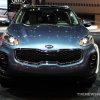 2017 Kia Sportage blue SUV on display Chicago Auto Show