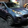 2017 Kia Sportage blue SUV on display Chicago Auto Show