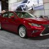 2017 Lexus ES 300 red sedan car on display Chicago Auto Show