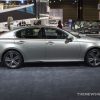 2017 Lexus GS 350 silver sedan car on display Chicago Auto Show