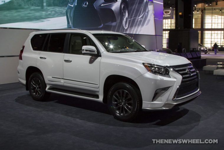 2017 Lexus GS white SUV on display Chicago Auto Show