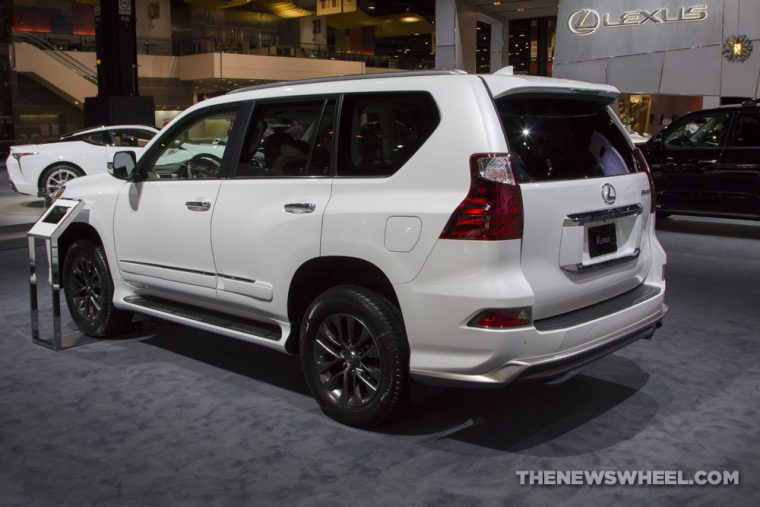 2017 Lexus GS white SUV on display Chicago Auto Show