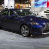 2017 Lexus IS 300 blue sedan car on display Chicago Auto Show