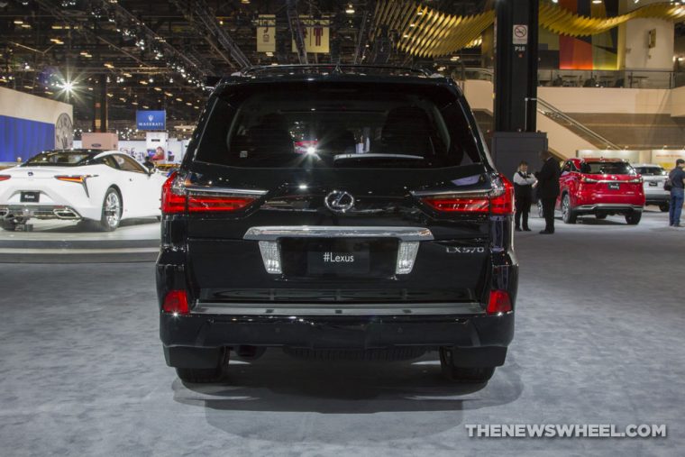 2017 Lexus LX black SUV on display Chicago Auto Show