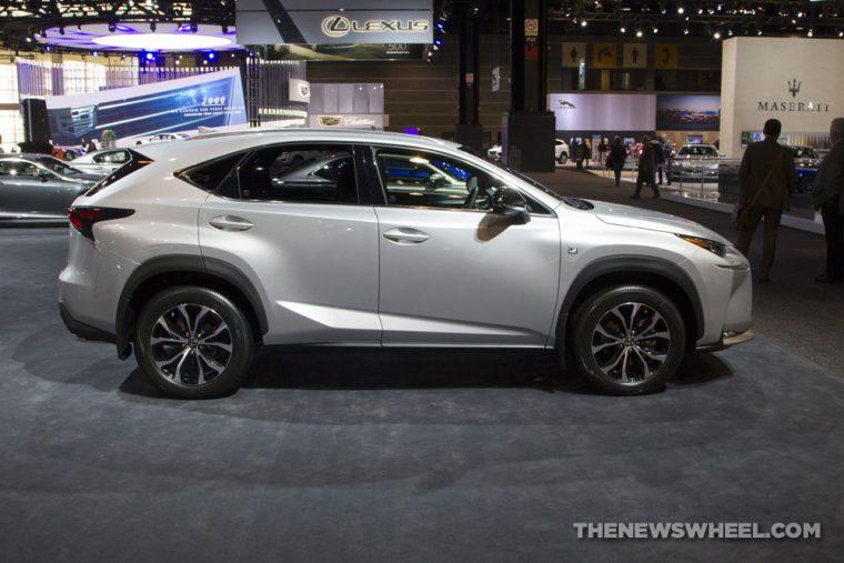 2017 Lexus NX Turbo F Sport silver SUV on display Chicago Auto Show