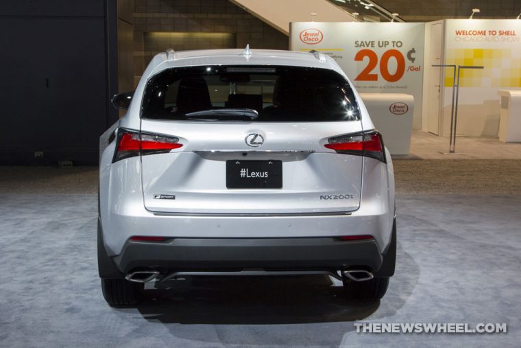 2017 Lexus NX Turbo F Sport silver SUV on display Chicago Auto Show