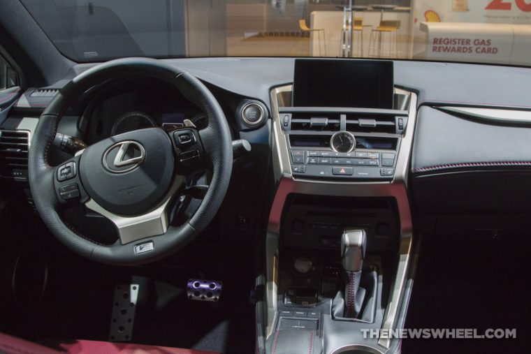 2017 Lexus NX Turbo F Sport silver SUV on display Chicago Auto Show