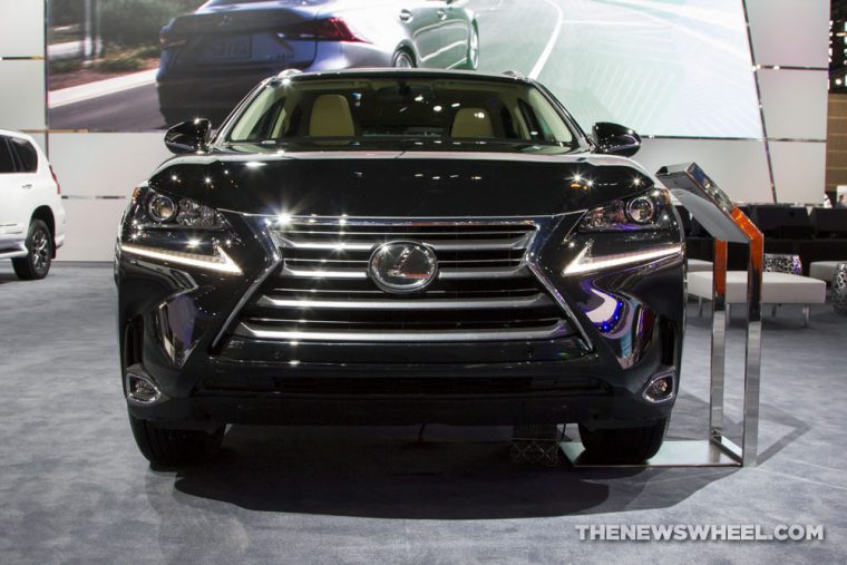 2017 Lexus NX Turbo black SUV on display Chicago Auto Show