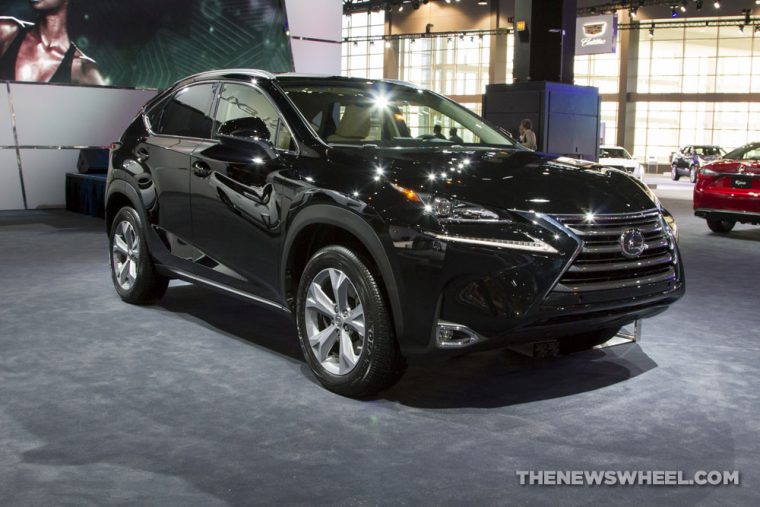 2017 Lexus NX Turbo black SUV on display Chicago Auto Show