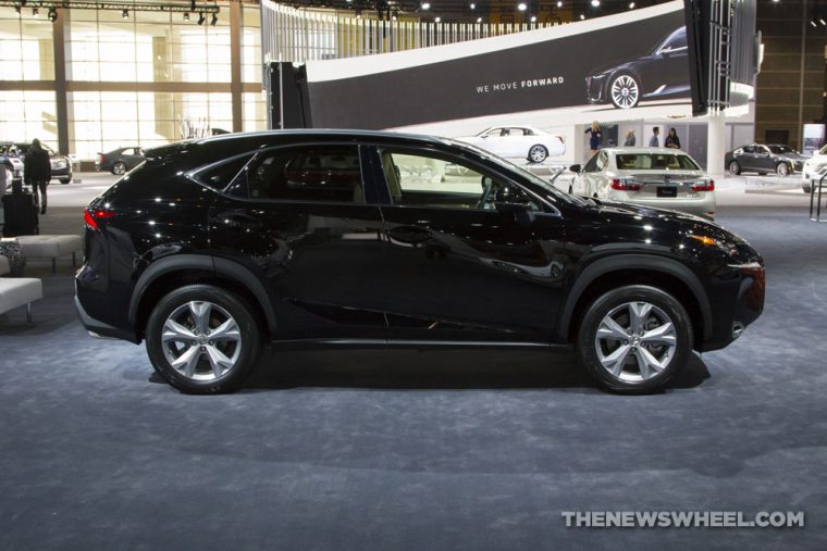 2017 Lexus NX Turbo black SUV on display Chicago Auto Show