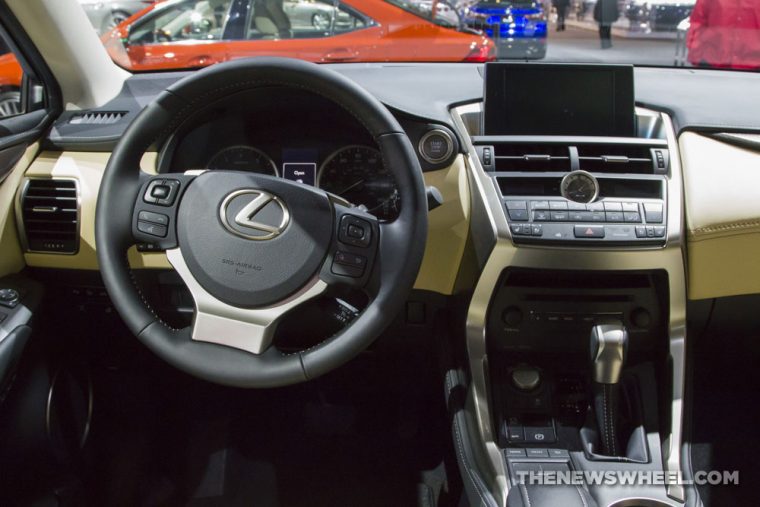 2017 Lexus NX Turbo black SUV on display Chicago Auto Show