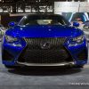 2017 Lexus RC F Sport blue coupe car on display Chicago Auto Show