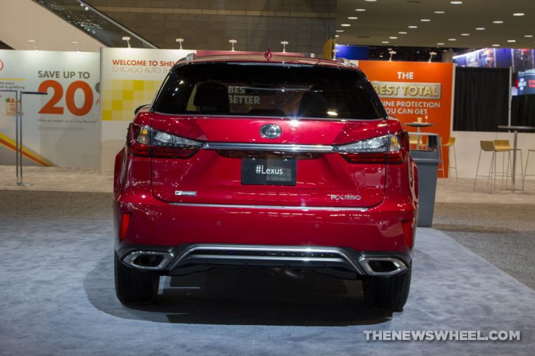 2017 Lexus RX 300 F Sport red SUV on display Chicago Auto Show