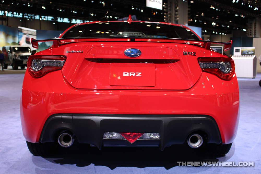 2017 Subaru BRZ Limited red car on display Chicago Auto Show