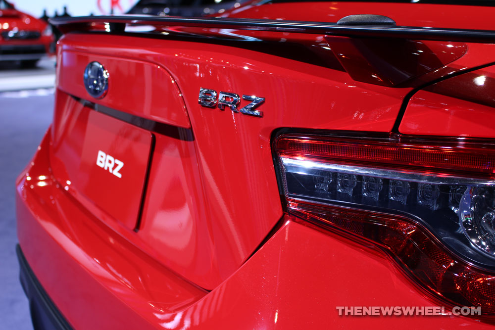 2017 Subaru BRZ Limited red car on display Chicago Auto Show