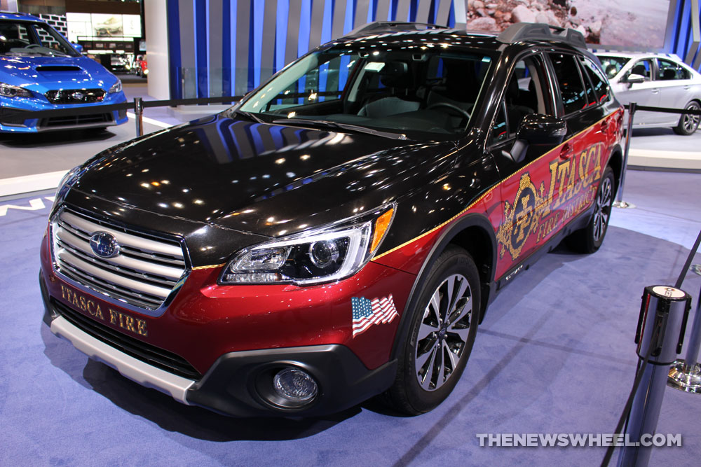 2017 Subaru Outback Itasca Fire Department SUV on display Chicago Auto Show