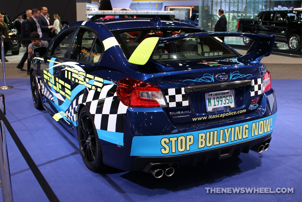 2017 Subaru WRX STI anti-bullying sedan car on display Chicago Auto Show