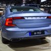 2017 Volvo S90 blue sedan car on display Chicago Auto Show