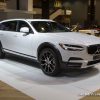 2017 Volvo V90 white wagon car on display Chicago Auto Show