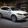 2017 Volvo XC60 white SUV on display Chicago Auto Show