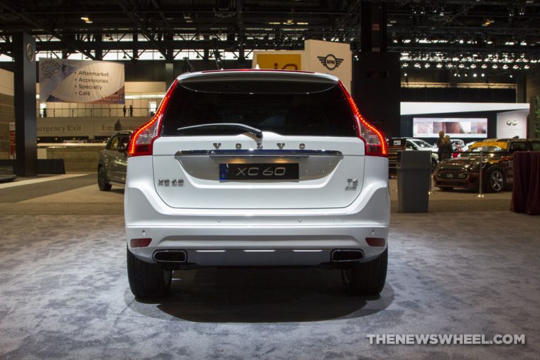 2017 Volvo XC60 white SUV on display Chicago Auto Show