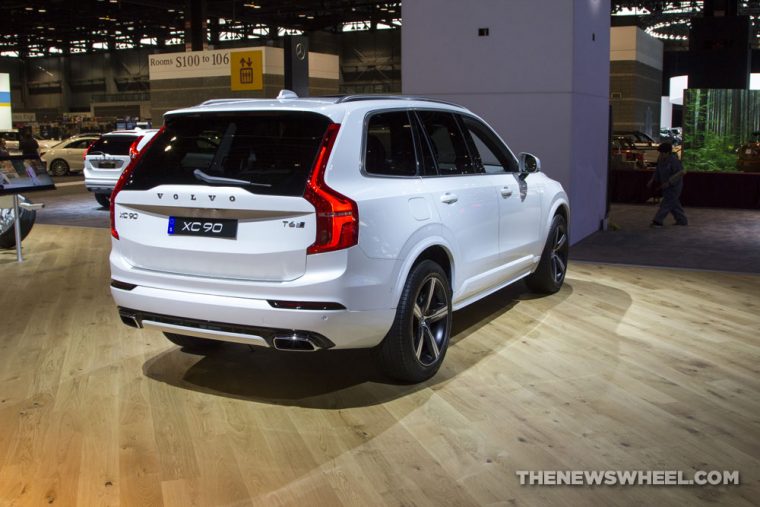 2017 Volvo XC90 white SUV on display Chicago Auto Show