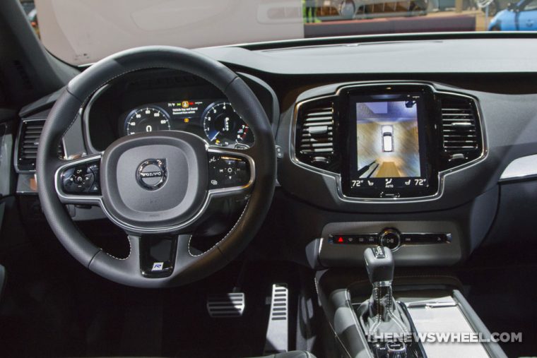 2017 Volvo XC90 white SUV on display Chicago Auto Show