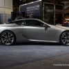 2018 Lexus LC 500 silver sedan car on display Chicago Auto Show