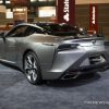 2018 Lexus LC 500 silver sedan car on display Chicago Auto Show