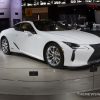 2018 Lexus LC 500h white sedan car on display Chicago Auto Show