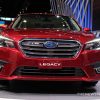 2018 Subaru Legacy 3.6R Limited red sedan car on display Chicago Auto Show