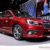 2018 Subaru Legacy 3.6R Limited red sedan car on display Chicago Auto Show